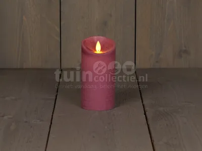 LED Kaars Wax Antiek Roze 15cm
