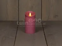 LED Kaars Wax Antiek Roze 15cm