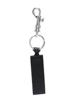A.P.C. porte-clés en cuir de veau à logo embossé - Noir