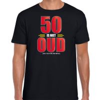 50 is niet oud verjaardag cadeau / Abraham t-shirt zwart voor heren 2XL  -