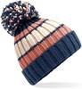 Beechfield CB392 Hygge Striped Beanie - Marshmallow Sundae - One Size