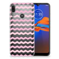Motorola Moto E6 Plus | TPU bumper | Waves Roze