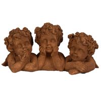 Clayre & Eef Decoratie Beeld Engel 26x9x13 cm Bruin Polyresin Religious sculpture Bruin Religious sculpture - thumbnail