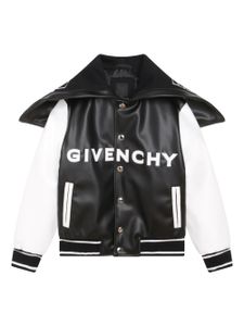 Givenchy Kids veste bomber à patch logo - Noir