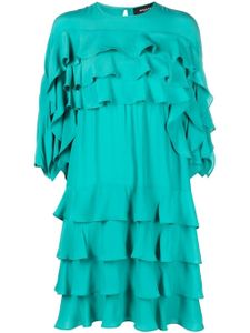 Rochas robe évasée à volants - Vert