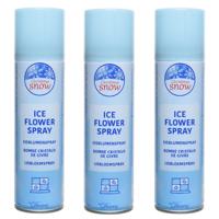 IJsbloemen sneeuwspray - 3x - busje 150 ml - raamspray - spuitbus - raamversiering