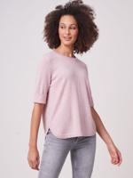 Trui met ronde zoom van biologisch cashmere-zijde mix