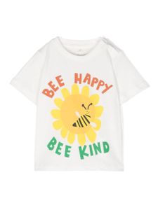 Stella McCartney Kids t-shirt à imprimé Bee Happy - Tons neutres