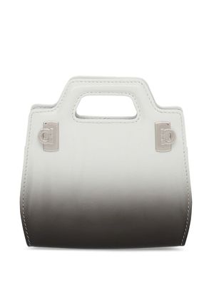 Ferragamo mini sac en cuir Wanda à effet dégradé - Blanc