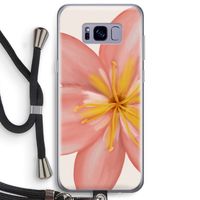 Pink Ellila Flower: Samsung Galaxy S8 Plus Transparant Hoesje met koord