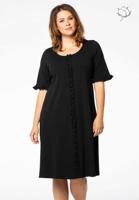 Yoek Jurk ruffled ORGANIC | Zwart | Maat 58/60 Yoek Jurk ruffled ORGANIC | Zwart | Maat 58/60