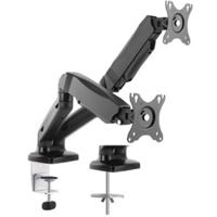ICY BOX IB-MS304-T, Monitorständer mit Tischhalterung für 2 Monitore bis zu 27'' (68 cm) Monitor-tafelbeugel 2-voudig 68,6 cm (27) Zwart Kantelbaar, Zwenkbaar,