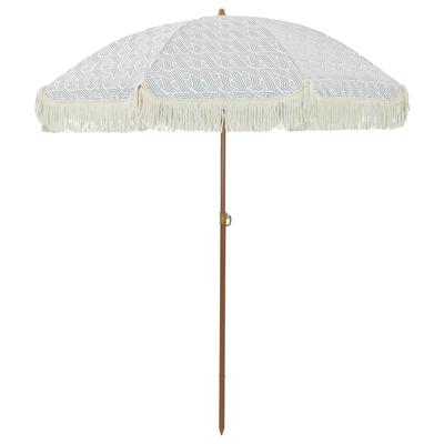 Parasol Grijs en Wit 160 x 195 cm Staal
