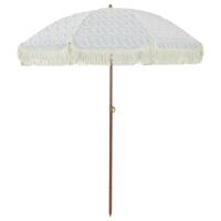 Parasol Grijs en Wit 160 x 195 cm Staal
