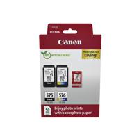 Inktcartridge Canon PG-575 CL-576 zw + kl + papier