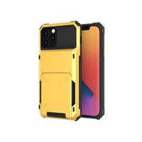 iPhone SE 2020 hoesje - Backcover - Pasjeshouder - Portemonnee - TPU - Geel