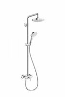 Hansgrohe Croma Select E 180 2jet Showerpipe Met Mengkraan Chroom - thumbnail