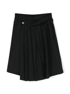 Balmain Kids pleated virgin wool skirt - Noir