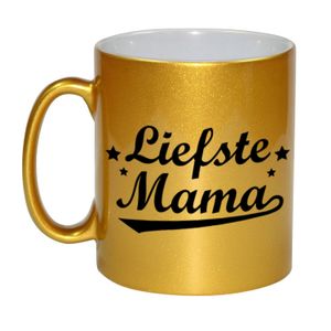 Liefste mama gouden mok / beker voor Moederdag 330 ml