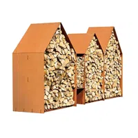Wood storage
- 
- Kleur: Corten (Roest)  
- Afmeting: 380 cm x 190 cm x 74 cm