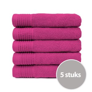 The One Badhanddoek 450 gram 70x140 cm Magenta (5 stuks)