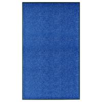 VidaXL Deurmat wasbaar 90x150 cm blauw