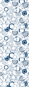 Delfstblauw ornamentaal behang