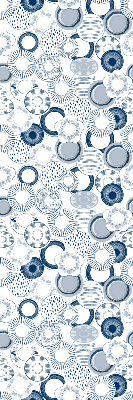 Delfstblauw ornamentaal behang