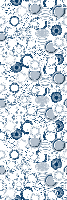 Delfstblauw ornamentaal behang