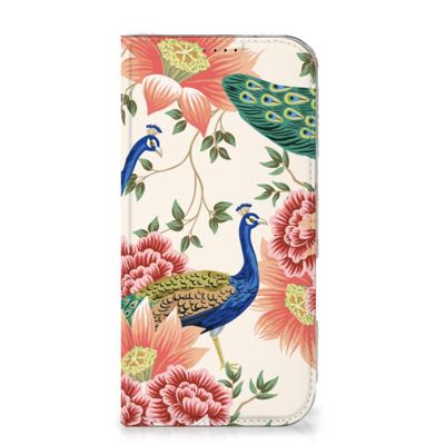 Smartphone hoesje voor iPhone 16 Pro Max Pink Peacock Smartphone hoesje voor iPhone 16 Pro Max Pink Peacock