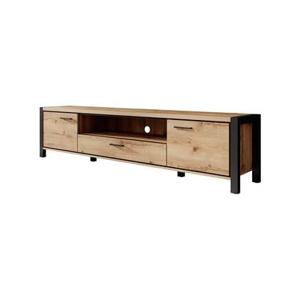 Meubella TV-Meubel Acapulco - Eiken - Zwart - 210 cm