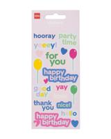 HEMA Stickers verjaardag quotes - 5 stuks