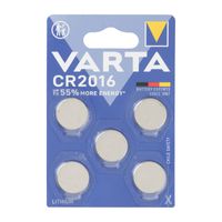 Varta knoopcel batterijen - CR2016 - set van 5 - thumbnail