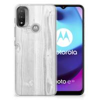 Motorola Moto E20 | E40 | Bumper Hoesje | White Wood