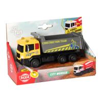 Dickie city worker kiepvrachtwagen geel