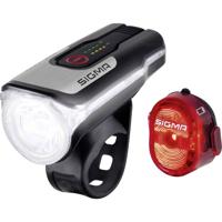 Sigma AURA 80 / Nugget Set Fietsverlichtingsset LED werkt op een accu Zwart Sigma AURA 80 / Nugget Set Fietsverlichtingsset LED werkt op een accu Zwart