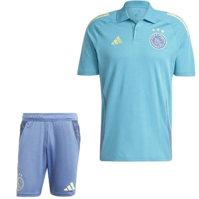 adidas Ajax Polo Trainingsset 2024-2025 Lichtblauw Blauw Geel adidas Ajax Polo Trainingsset 2024-2025 Lichtblauw Blauw Geel