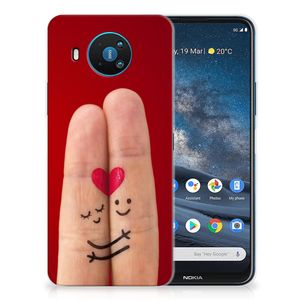 Nokia 8.3 Silicone Back Cover Liefde - Origineel Romantisch Cadeau