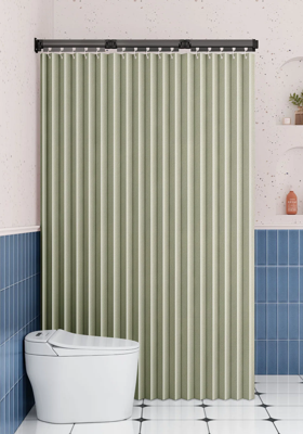 InvisibleFold Nordic Opvouwbare Badkamer Douchegordijnset InvisibleFold Nordic Opvouwbare Badkamer Douchegordijnset