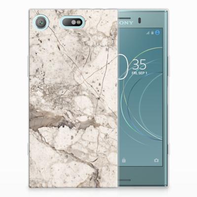 Sony Xperia XZ1 Compact | TPU | Siliconen hoesje | Marmer Beige