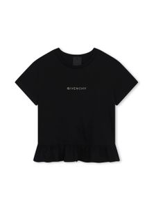 Givenchy Kids t-shirt en coton à logo strassé - Noir