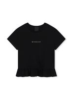 Givenchy Kids t-shirt en coton à logo strassé - Noir