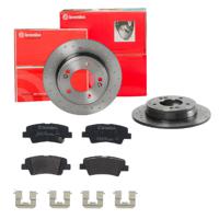 Remmenset, remschijf BREMBO, Remschijftype: Geperforeerd, Inbouwplaats: Achteras, u.a. für Hyundai, KIA