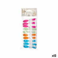 Kledinghaken Multicolour Metaal Siliconen Plastic 8,5 x 4 x 1 cm (12 Stuks)