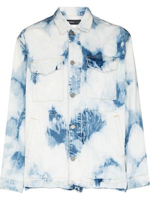 Purple Brand veste en jean à effet délavé - Bleu