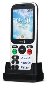 doro 780X Senioren mobiele telefoon IP54, SOS-knop Zwart, Wit