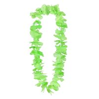 Hawaii krans/slinger - Tropische kleuren groen - Bloemen hals slingers