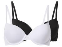 esmara Set van 2 BH's (Zwart/wit, 85B)