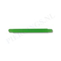 Staafje barbell flexibel acryl 16 mm geelgroen
