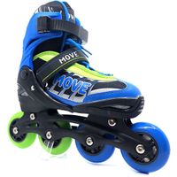 Move Inline skates Fast semi-softboot verstelbaar blauw/groen maat 30-33